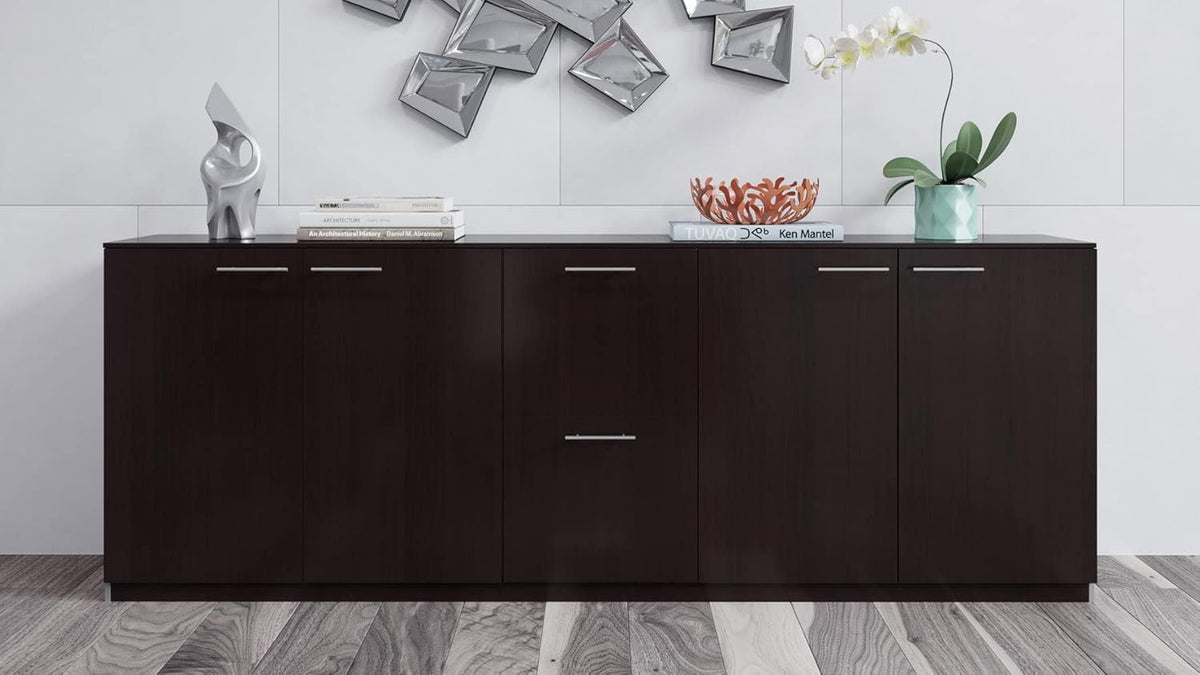 Polished Walnut Cabinet Credenza R175