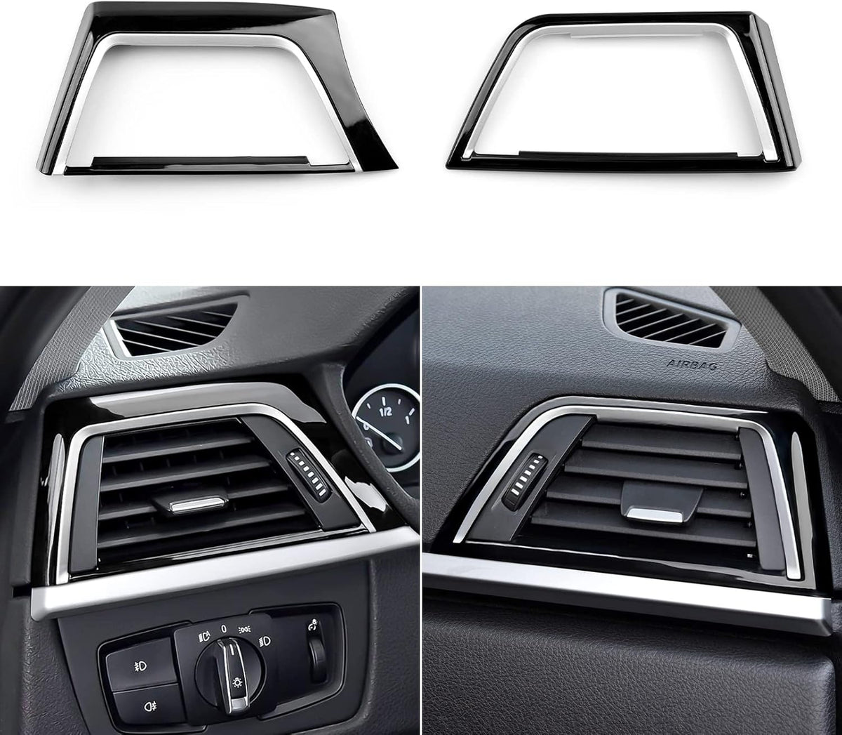 2PCS Car Door Handles Cover Sticker Decal ABS Trim (Blue) R2920