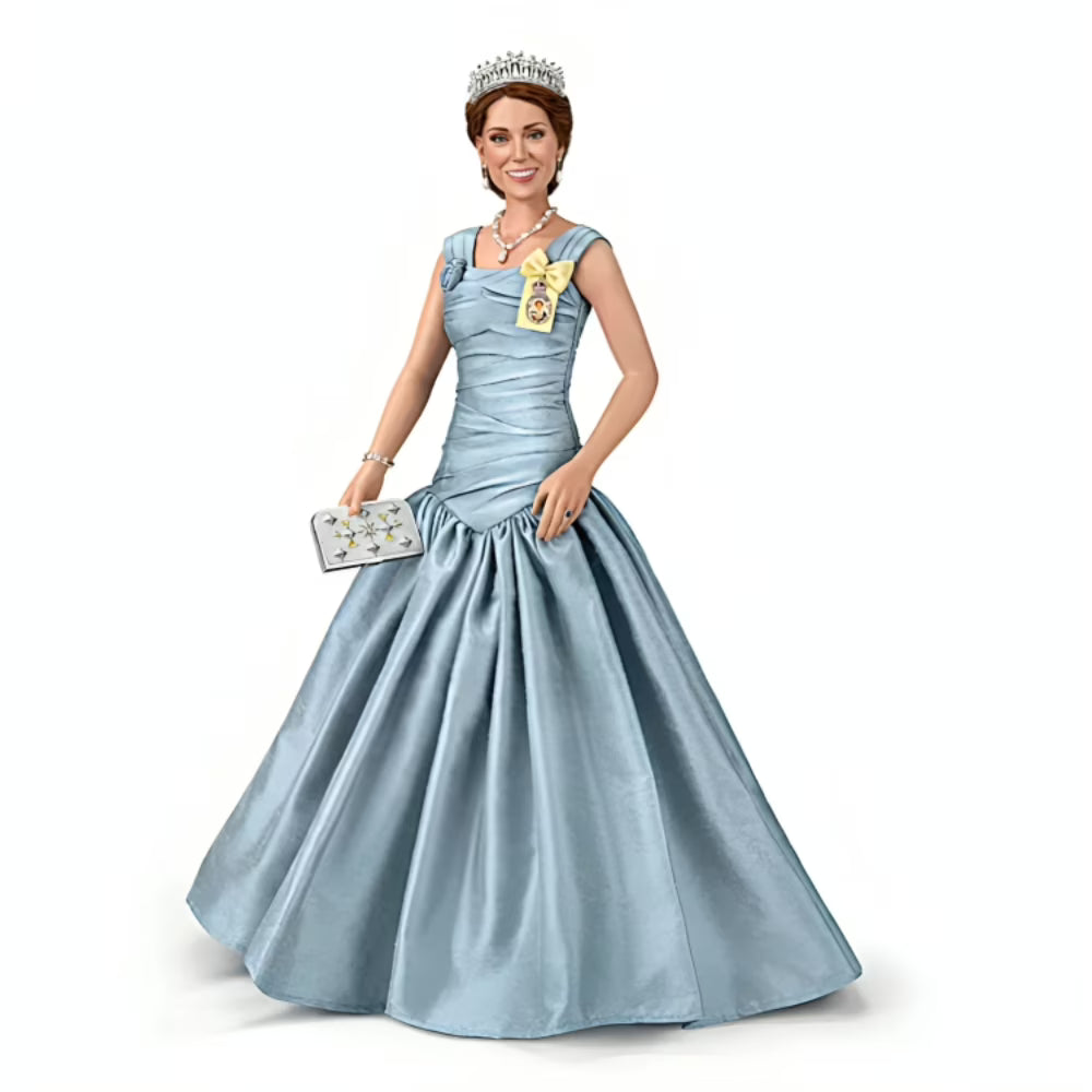 Poseable Collectible Doll in Gown with Jewelry Reproductions 15-inches H7946