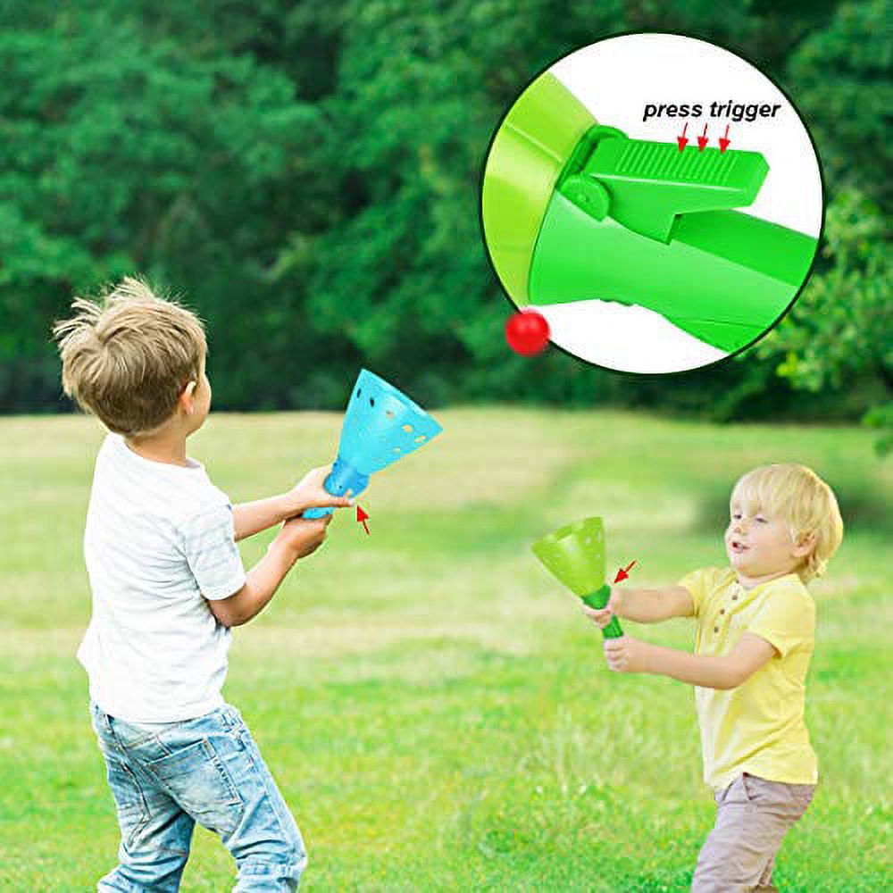 Pop-Pass-Catch Ball Game with 4 Catch Launcher Baskets and 6 Balls V4483