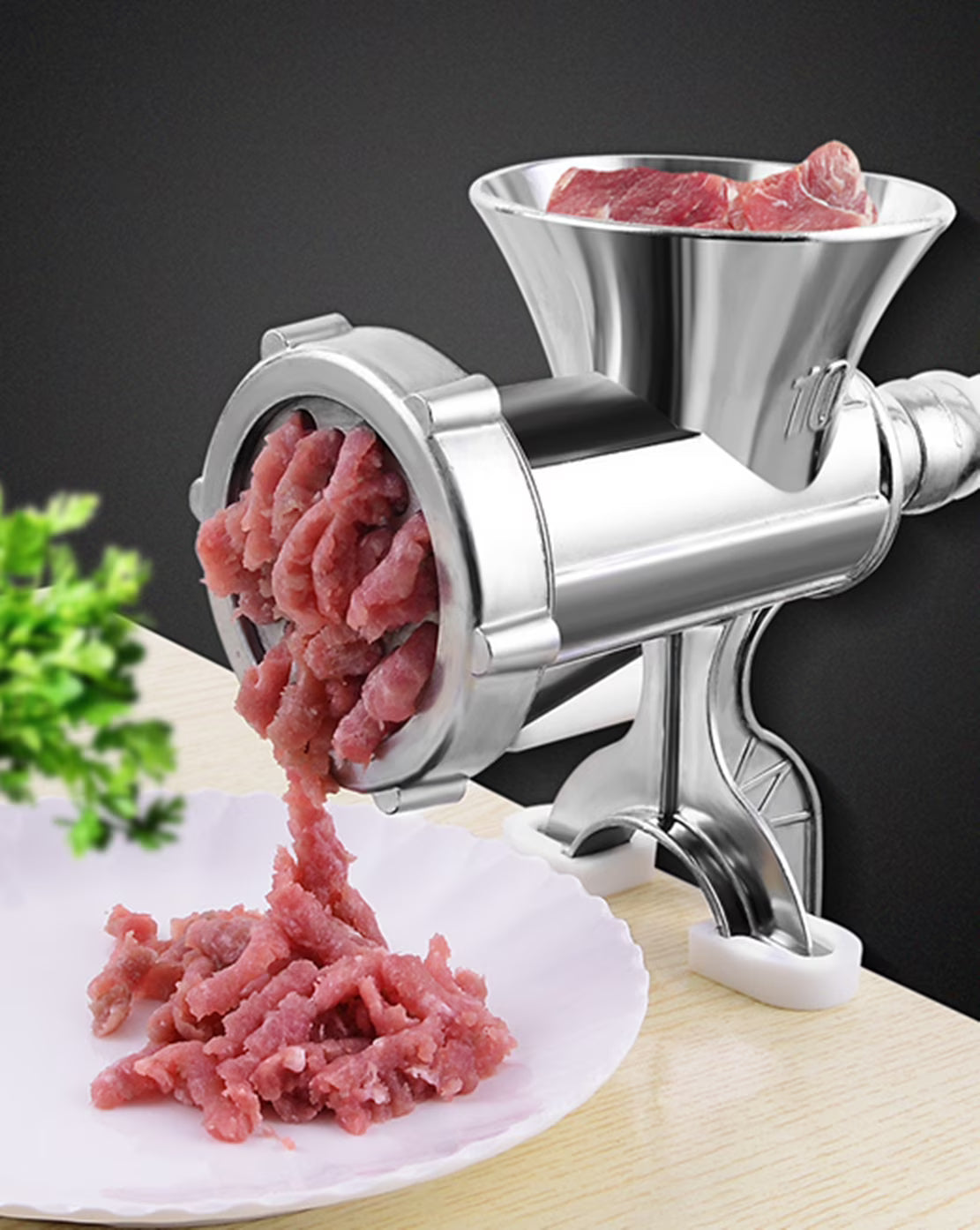 Manual Meat Grinder Stainless Steel Sausage Maker Y188423