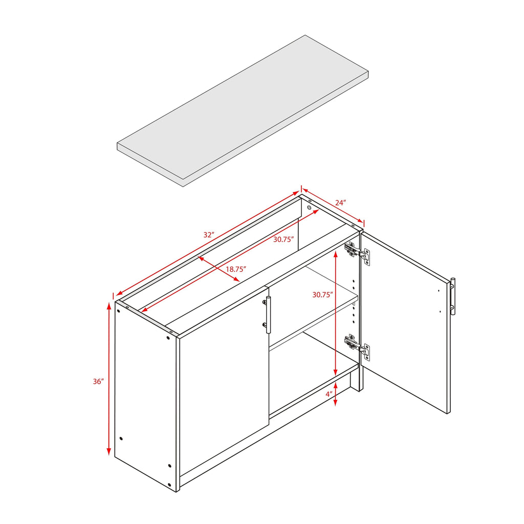 Black Base Cabinet V9569