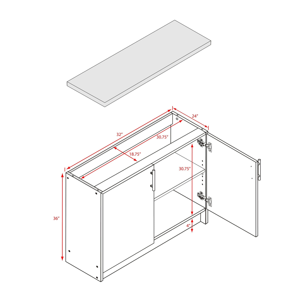 Black Base Cabinet V9569