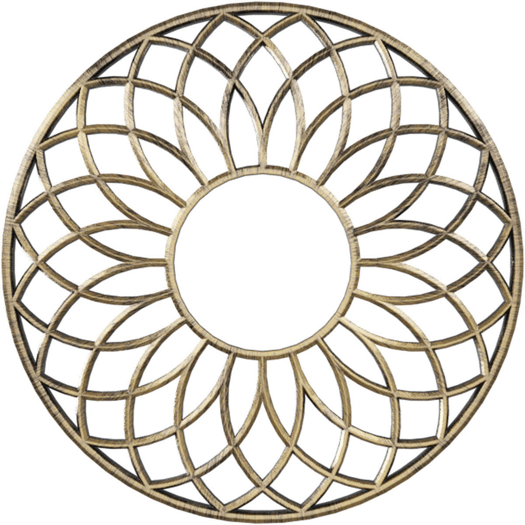 30x22OD x 10 1/4x22ID x 1x22P PVC Ceiling Medallion, Antiqued Pale E223