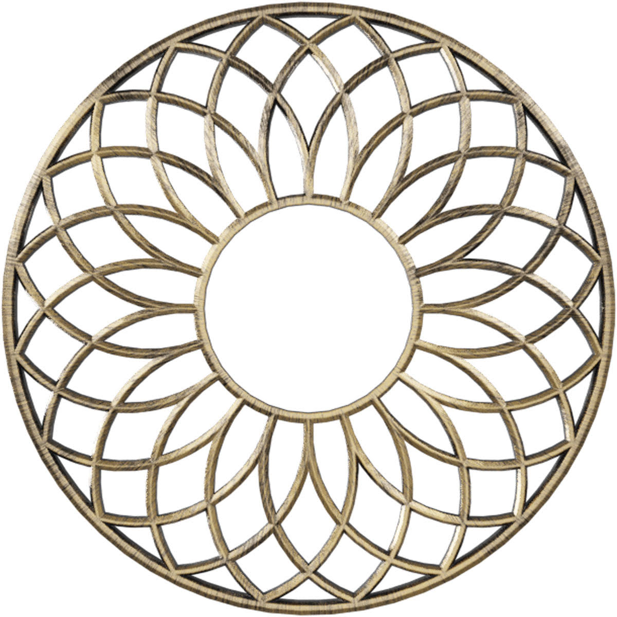 30x22OD x 10 1/4x22ID x 1x22P PVC Ceiling Medallion, Antiqued Pale E223