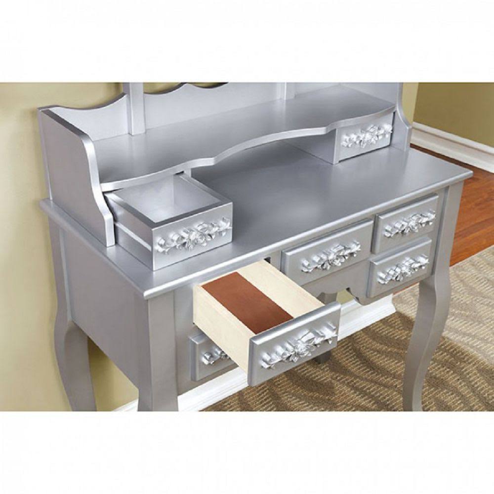 Silver Vanity with Stool F716527