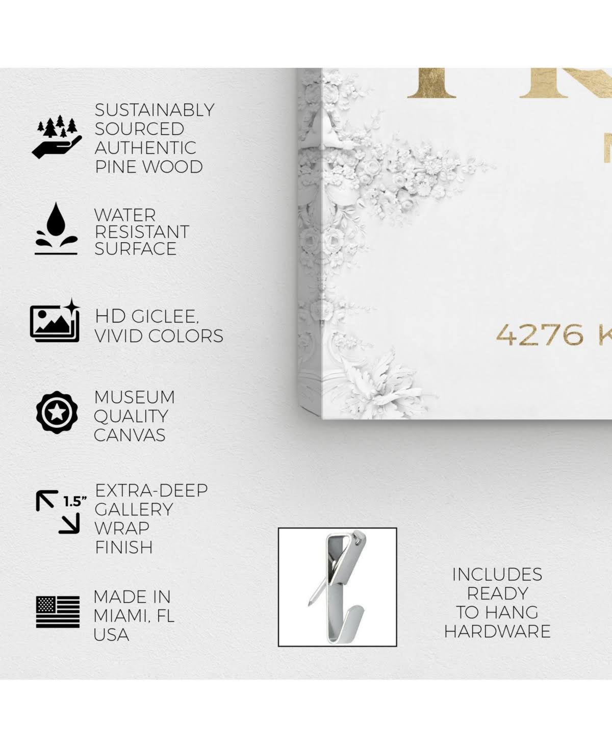 Gold Canvas Art (24 x 16) Q184