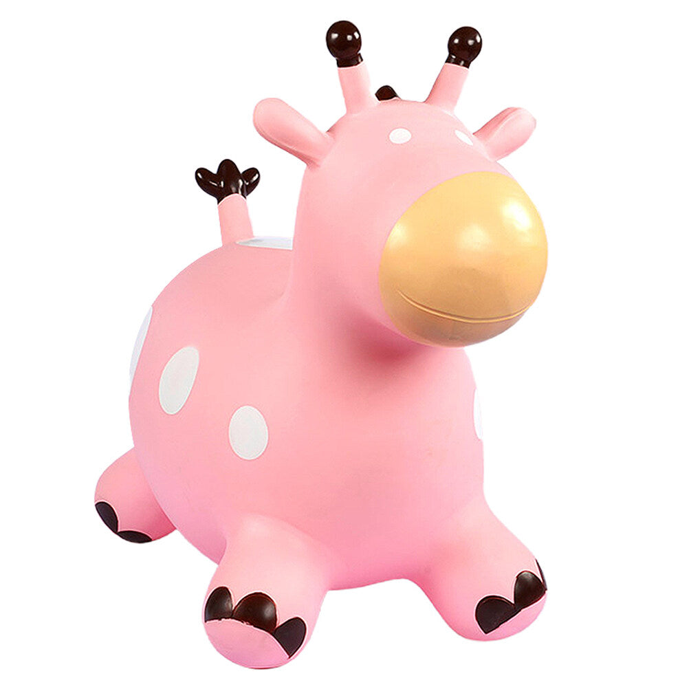 Inflatable Jumping Horse Toy with Air Pump (Pink) U541