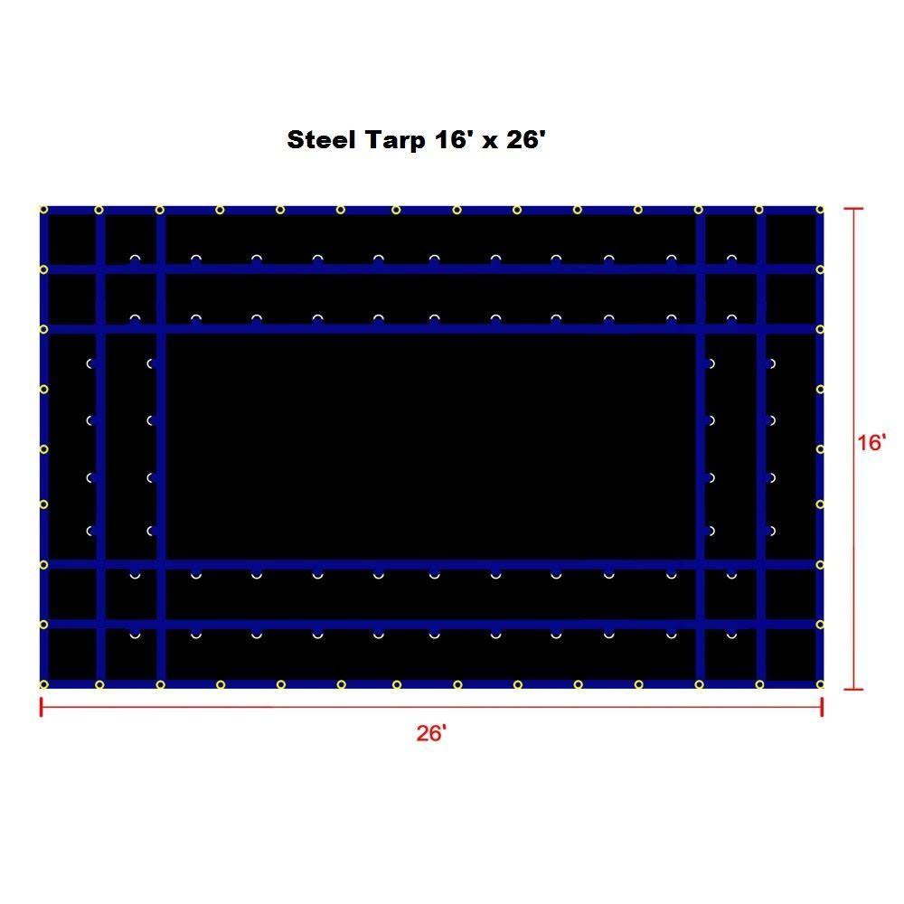 Black Flatbed Truck Tarp R633