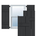 2-Pack Black Wood Exterior Shutters F490071