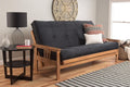 Black Suede Fabric Futon Mattress N77741