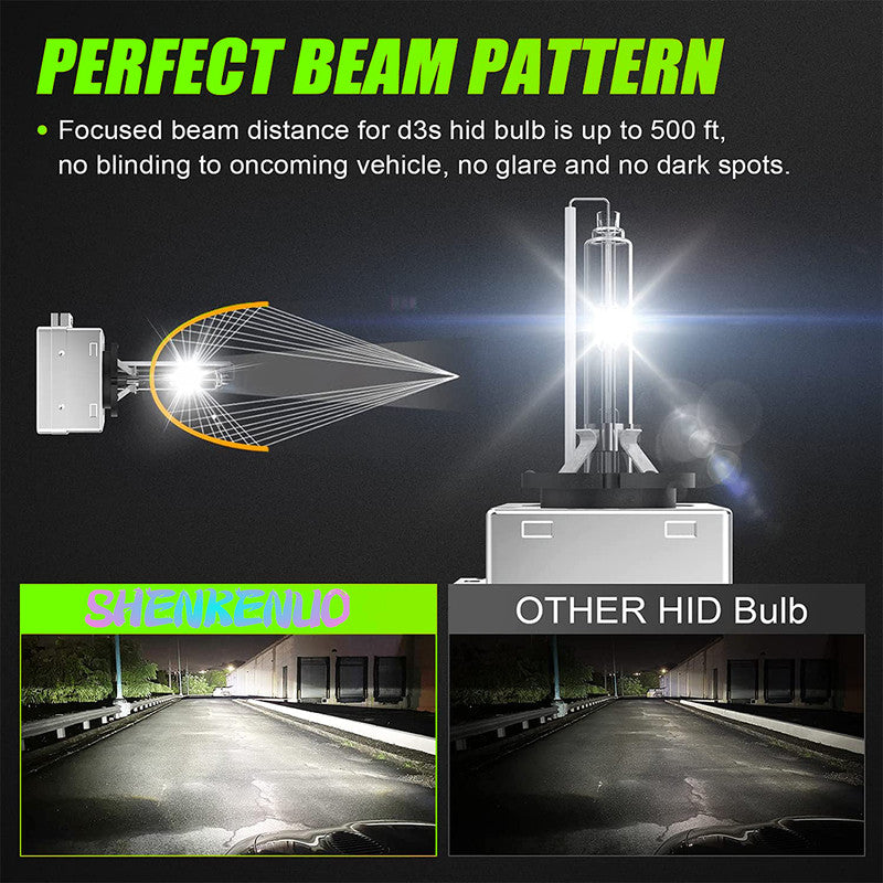 6000K White HID Xenon Headlight Bulbs 2pcs G71327