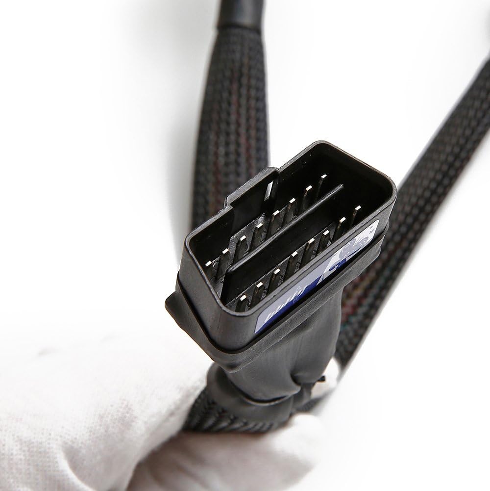 OBD2 16 Pin Splitter Extension Cable Adapter 1FT 10 Pack Y9319