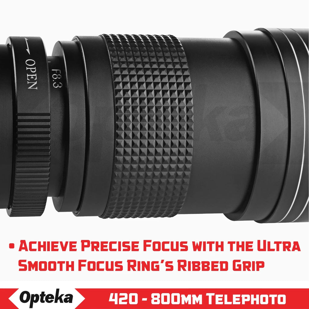 420-800mm f/8.3 HD Telephoto Zoom Lens for Nikon DX FX F Mount Digital SLR Cameras P72707