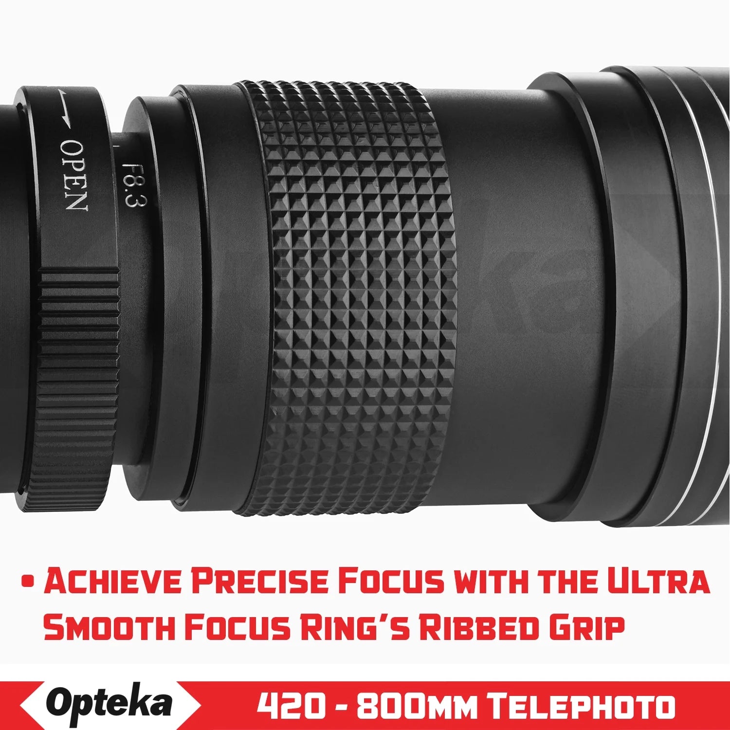 420-800mm f/8.3 HD Telephoto Zoom Lens for Nikon DX FX F Mount Digital SLR Cameras P72707