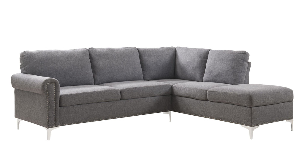 Gray Sectional Fabric Sofa I1103