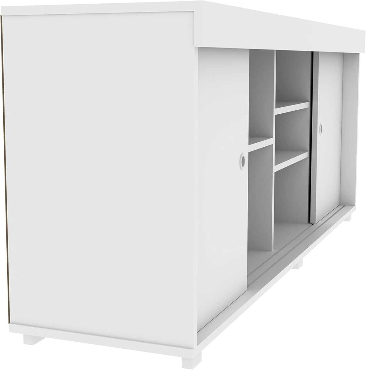 White TV Storage Entertainment Stand V7597