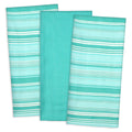 Set of 3 Aqua Blue and White Rectangular Dishtowels 18” x 28” M71667