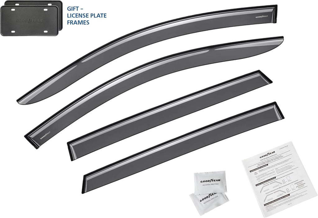 4 Pcs Shatterproof Side Window Deflectors B353