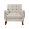 Beige Fabric Arm Chair E661