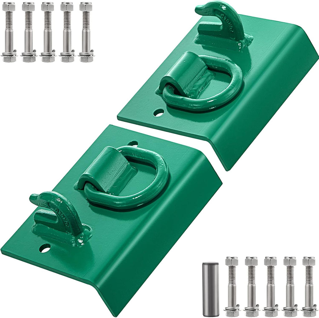 1/4" G70 Forged Bolt on Grab Hooks with 1/2" Shackles, Pack of 2 D37371