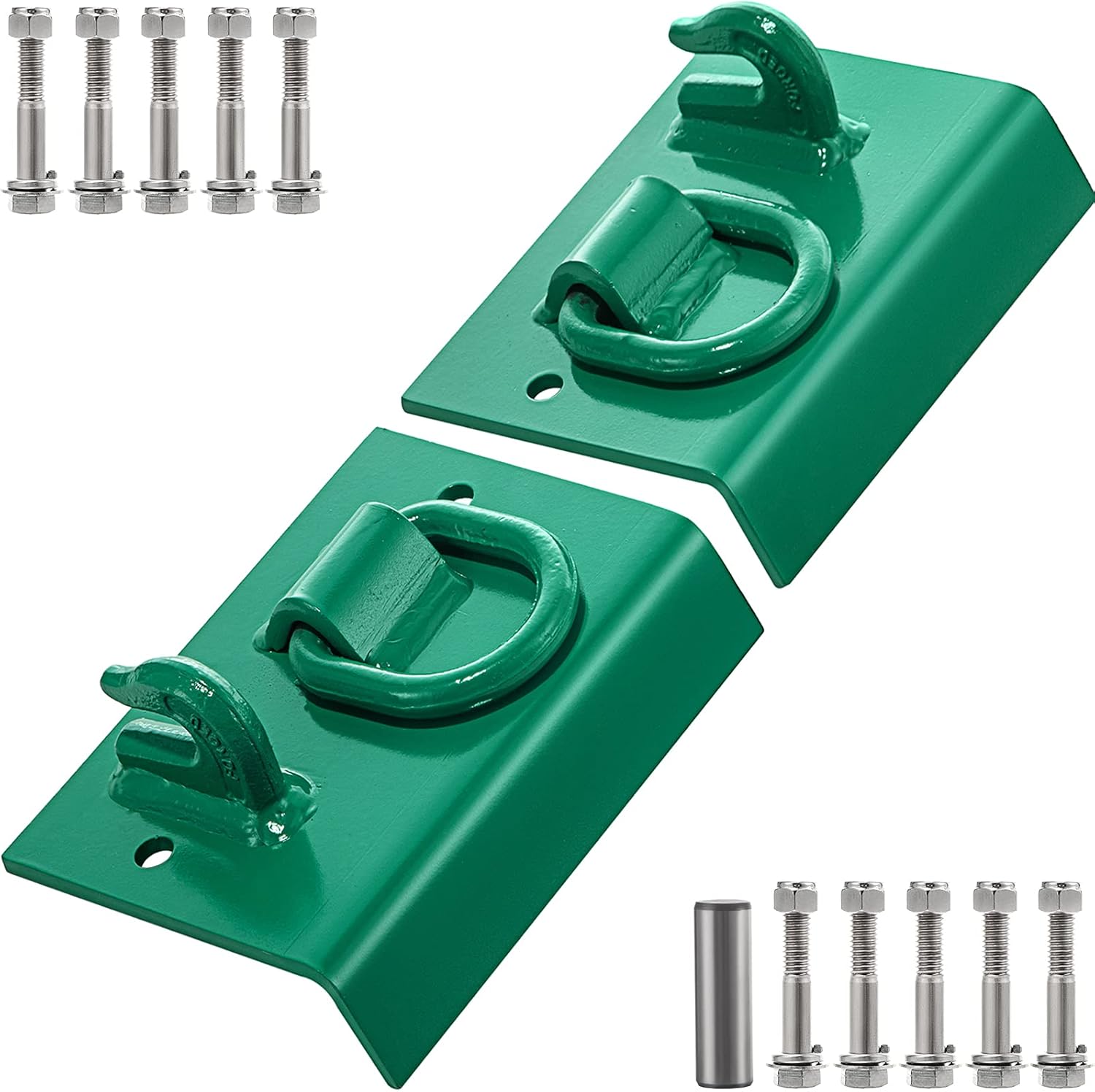 1/4" G70 Forged Bolt on Grab Hooks with 1/2" Shackles, Pack of 2 D37371