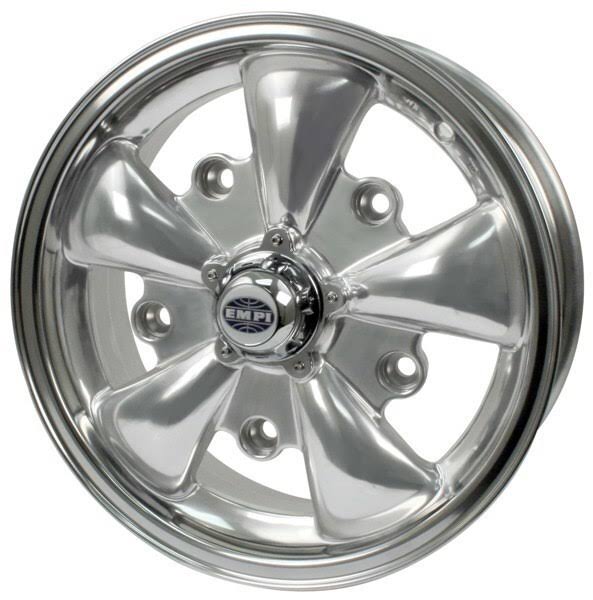 15x22 5-1/2x22 VW Bug 5 Lug Silver 5 Spoke Wheel X453