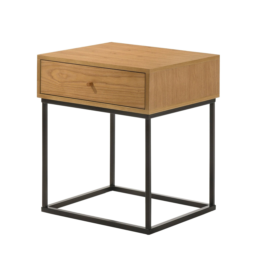 White One Drawer Dresser with Gold Legs O8904