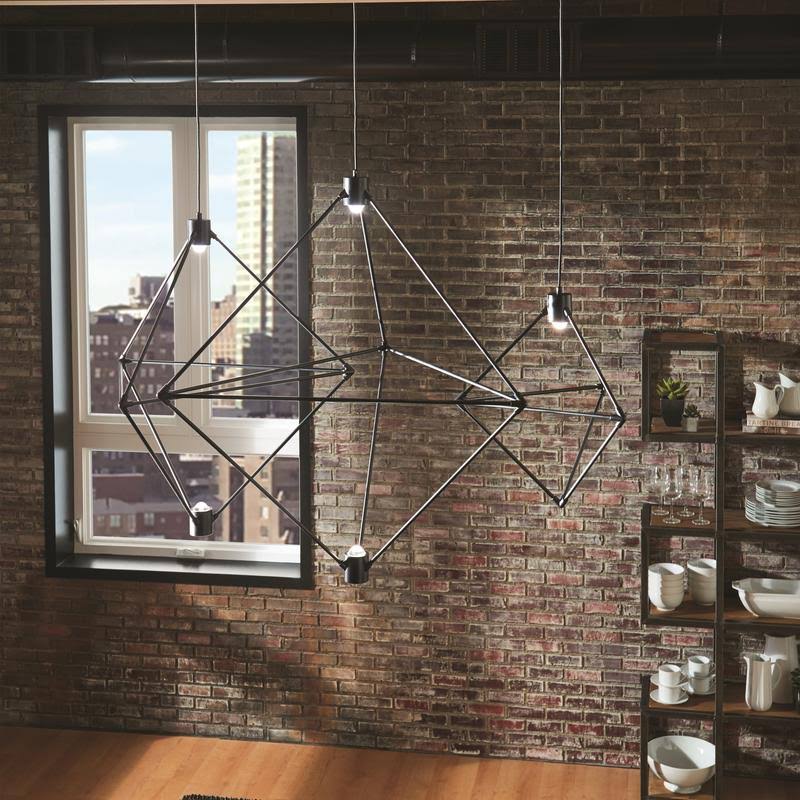 Matte Black LED Chandelier T72116