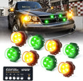 White Amber Yellow LED Hideaway Strobe Lights Kit 4 PCs B266938