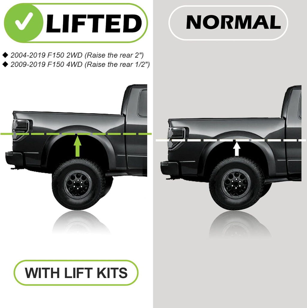 2 inch Rear Leveling Kit with Extended U Bolts Pickup Pack of 2 W30339