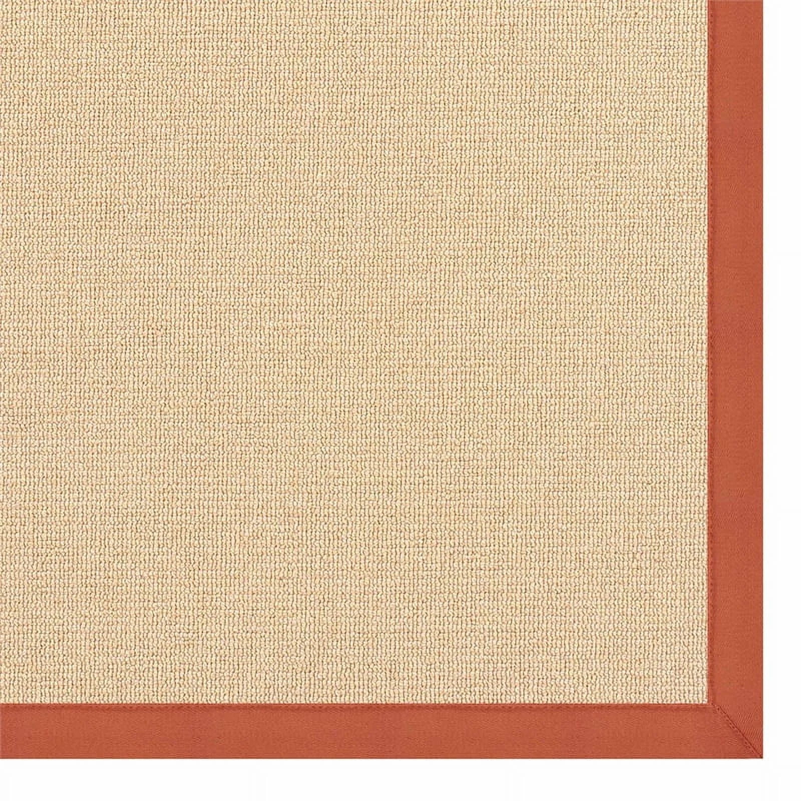 Machine Tufted Wool 8'x11' Rug in Natural and Burnt Orange E731
