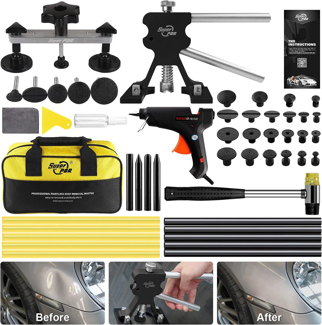 Adjustable Black Dent Repair Kit with Bridge Dent Puller W7701