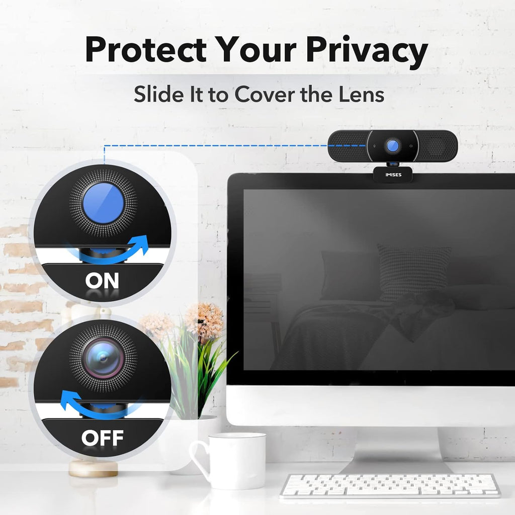 2K QHD Webcam with Microphone & Speaker, Autofocus, Privacy Cover, Pack of 2 L72456