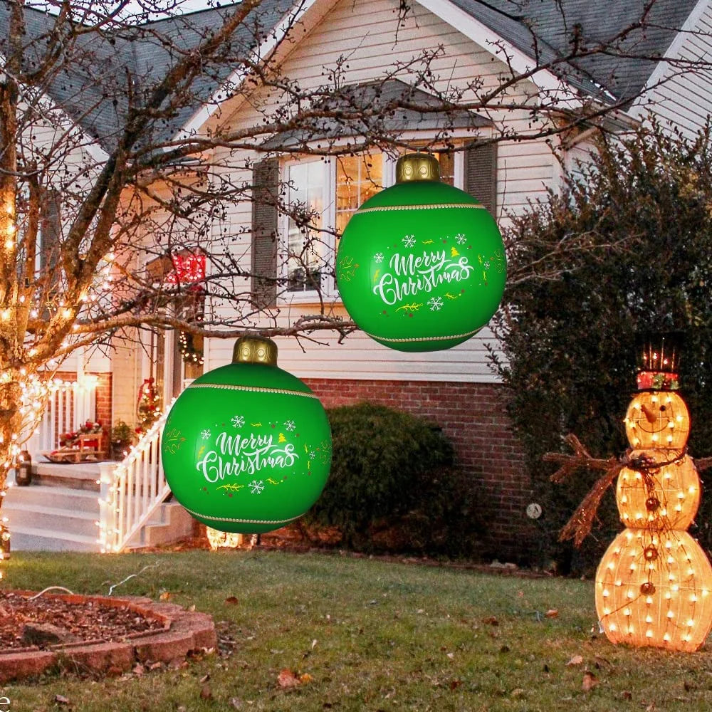 2Pcs Decorative Christmas Inflatable Ball PVC Toy K698