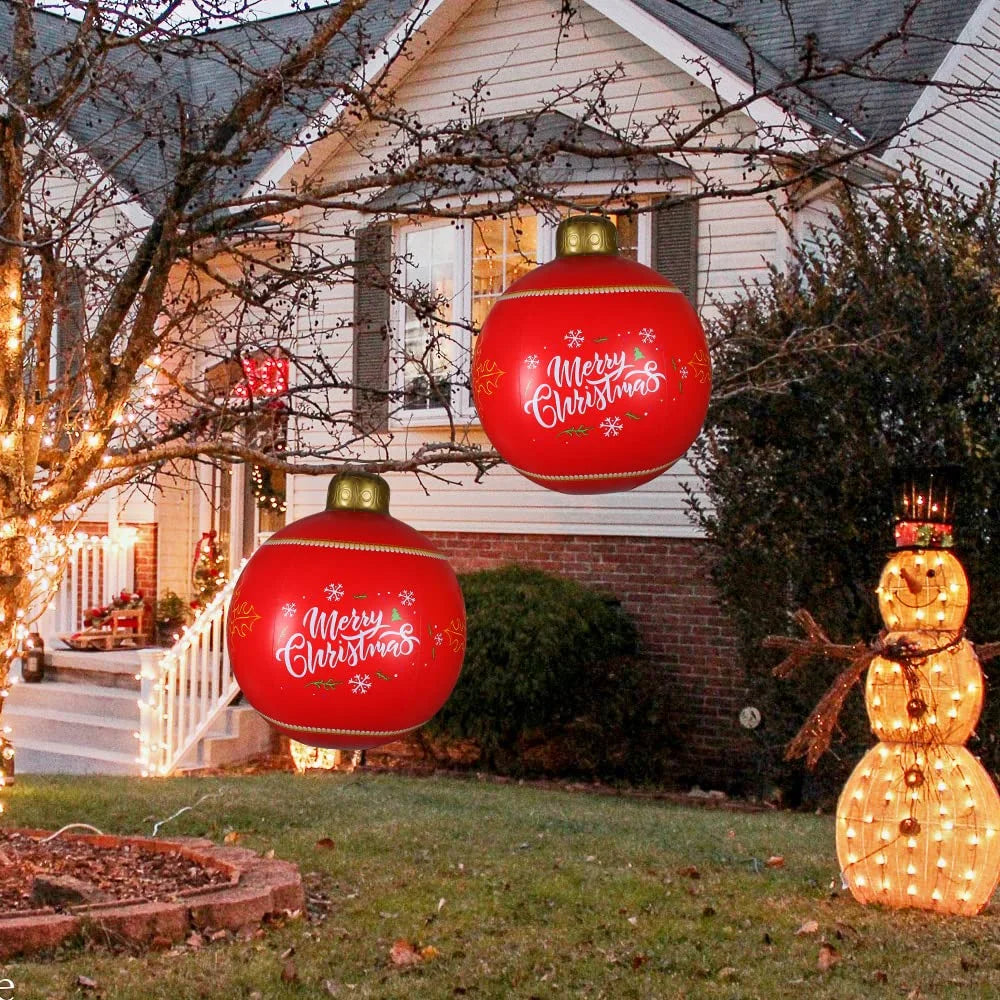 2Pcs Decorative Christmas Inflatable Ball PVC Toy K698