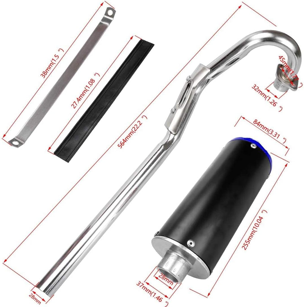 Blue Pack of 2 Exhaust Muffler Silencer Pipe Assembly Kit J521817