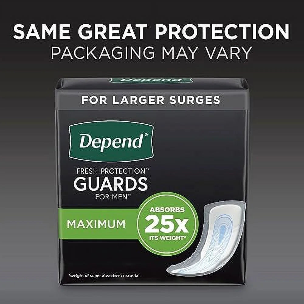Incontinence Pads for Men, Maximum Absorbency, 104 Count C13592