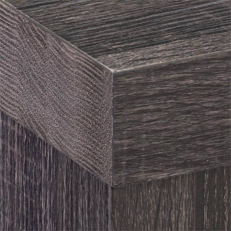 Distressed Carbon TV Bench in Gray C1186