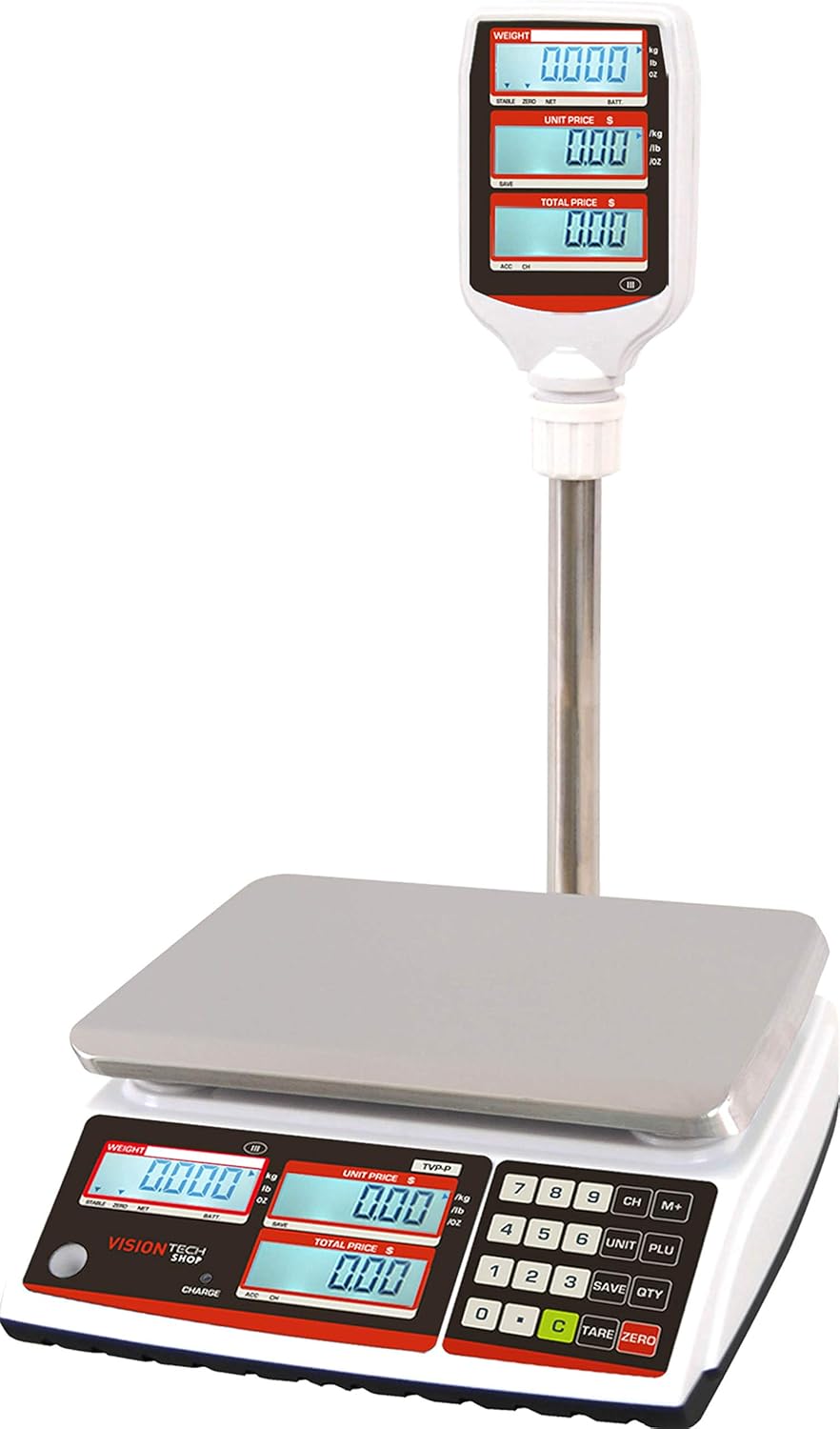 Price Computing Scale with Pole Display, 12lb Capacity S475012