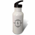 Black and White 21 oz Sports Water Bottle V19791