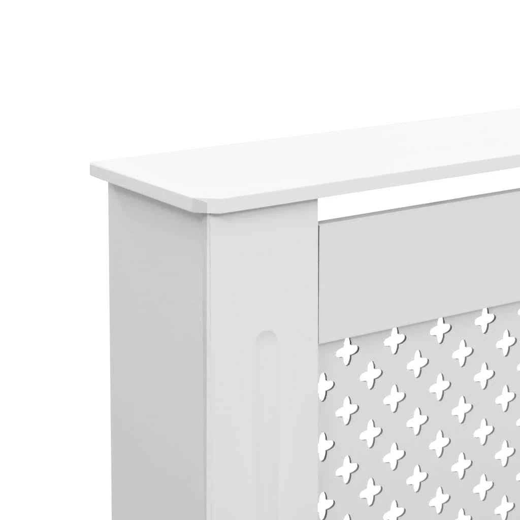 White 2 Pcs MDF Radiator Covers B541579
