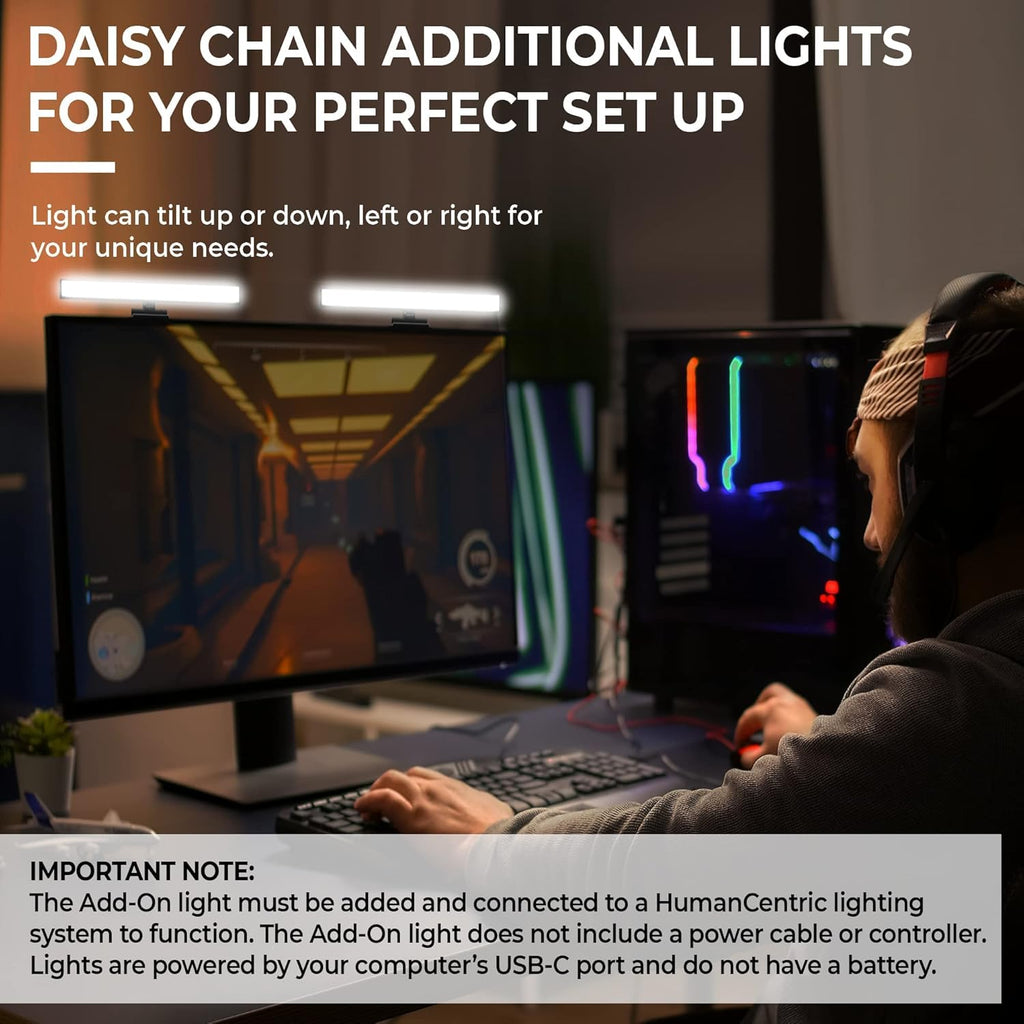 Video Conference Lighting for Monitor and Laptop, USB-C, Single Kit V494853