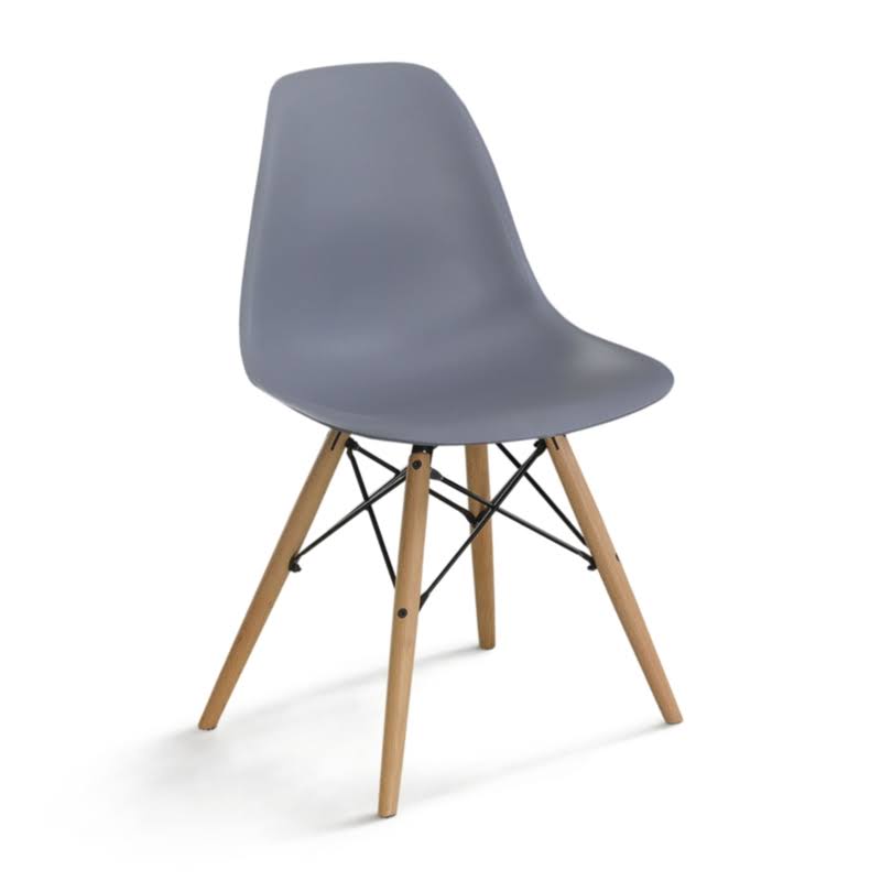 Gray Mid-Century Side Chair (Set of 2) E7487