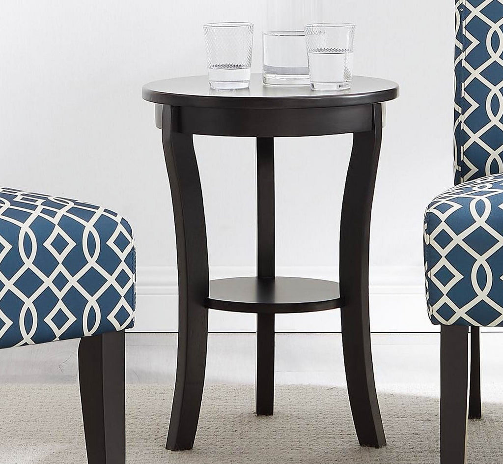 3pc Blue Fabric Upholstered Side Table and 2 Chairs G8487