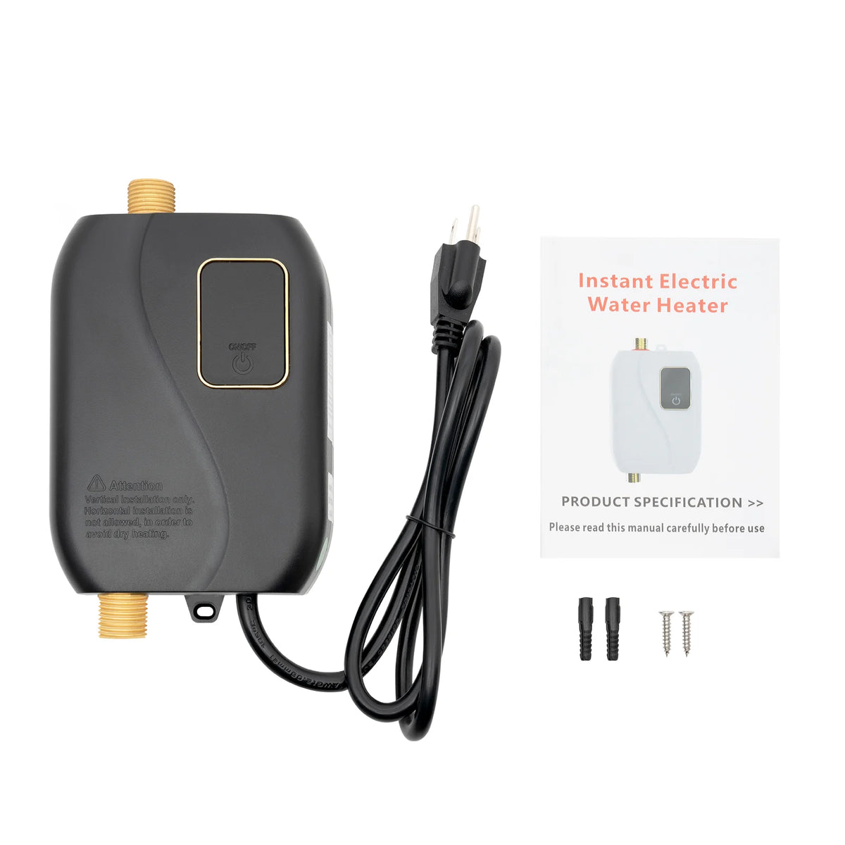 110V 3000W Mini Instant Electric Tankless Water Heater with LCD Digital Display T14217