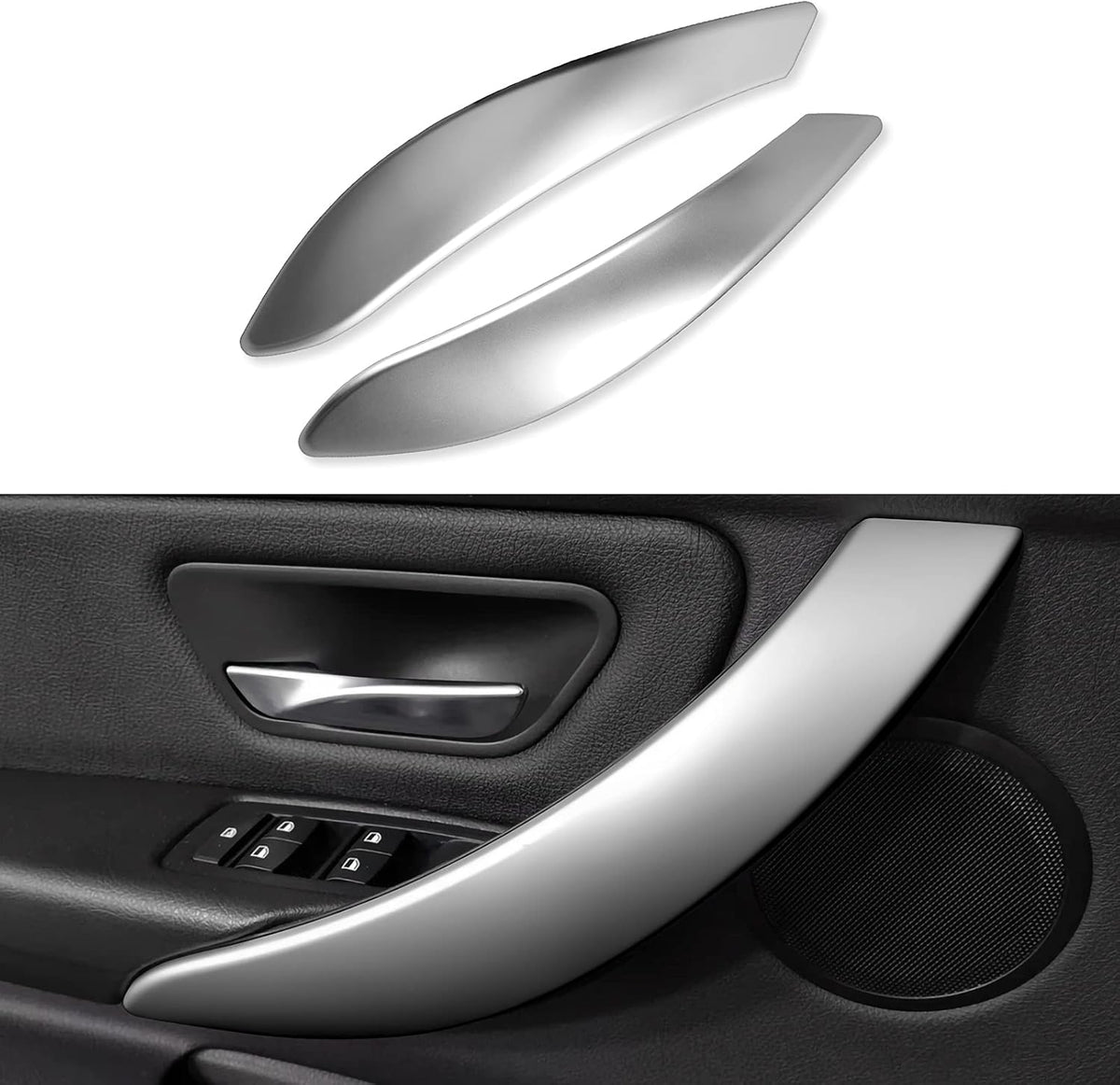 2PCS Car Door Handles Cover Sticker Decal ABS Trim (Blue) R2920