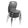 Gray Plastic Classroom Chair Set of 4 M206915