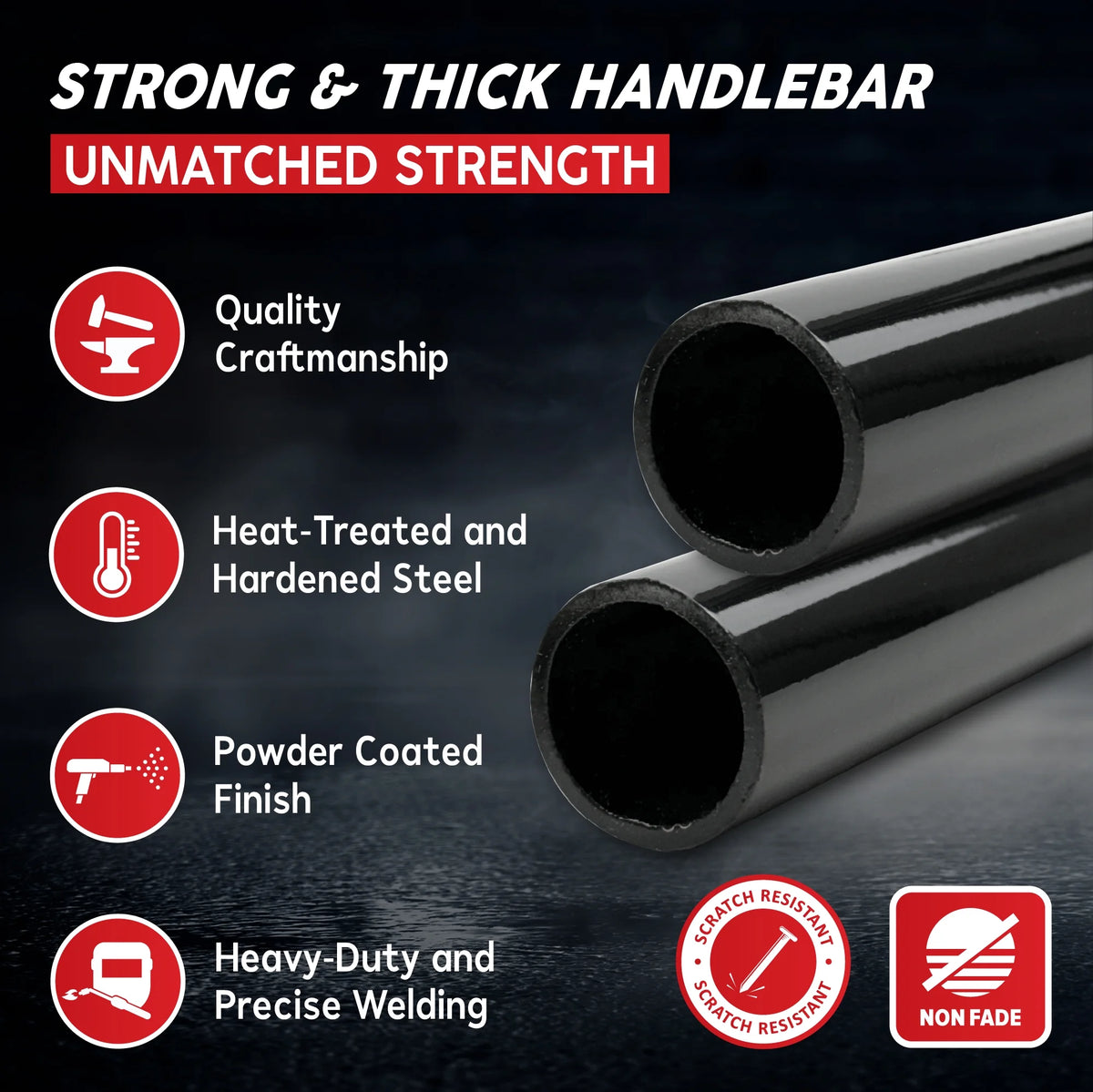Black Z-Bar Handlebar 1 Inch B286