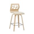 Set of 2 Natural Wood Counter Stool G848384
